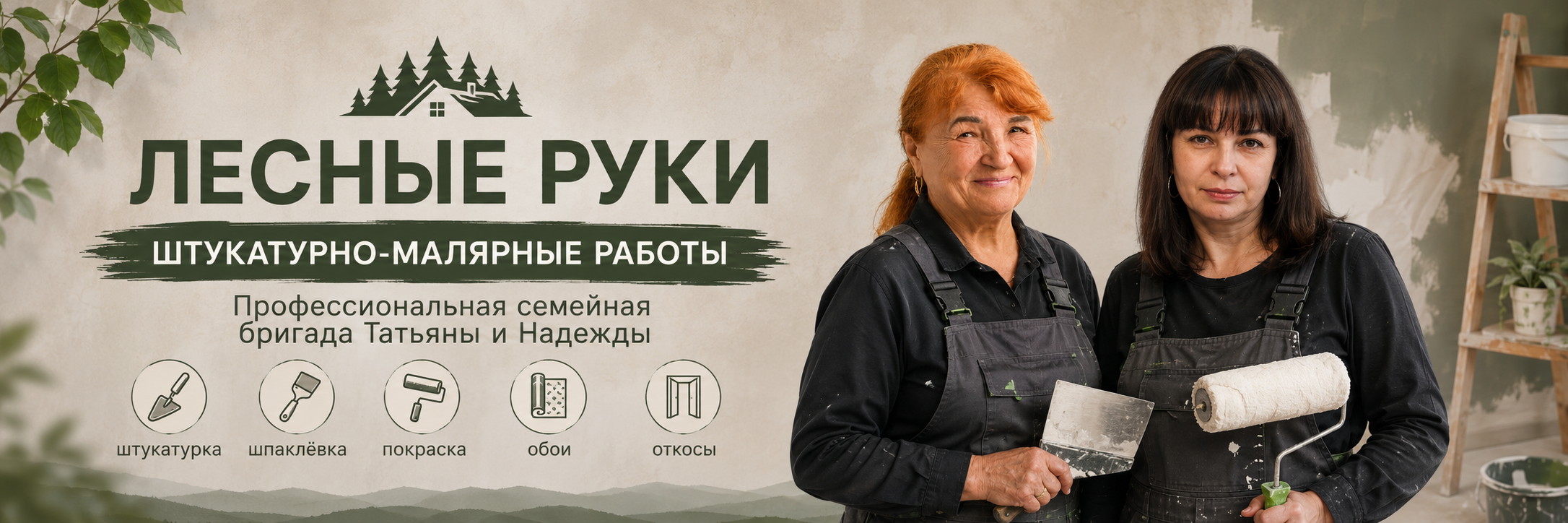Татьяна и Надежда, семейная штукатурно-малярная бригада